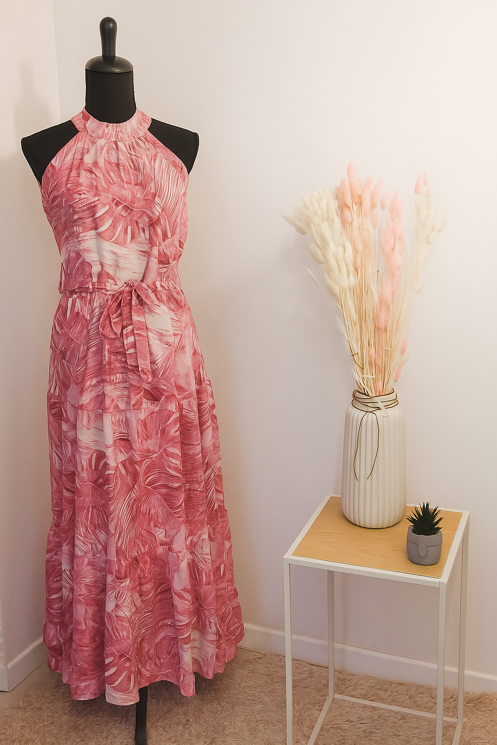 Robe Selva - Longue trapèze à imprimé Tropical