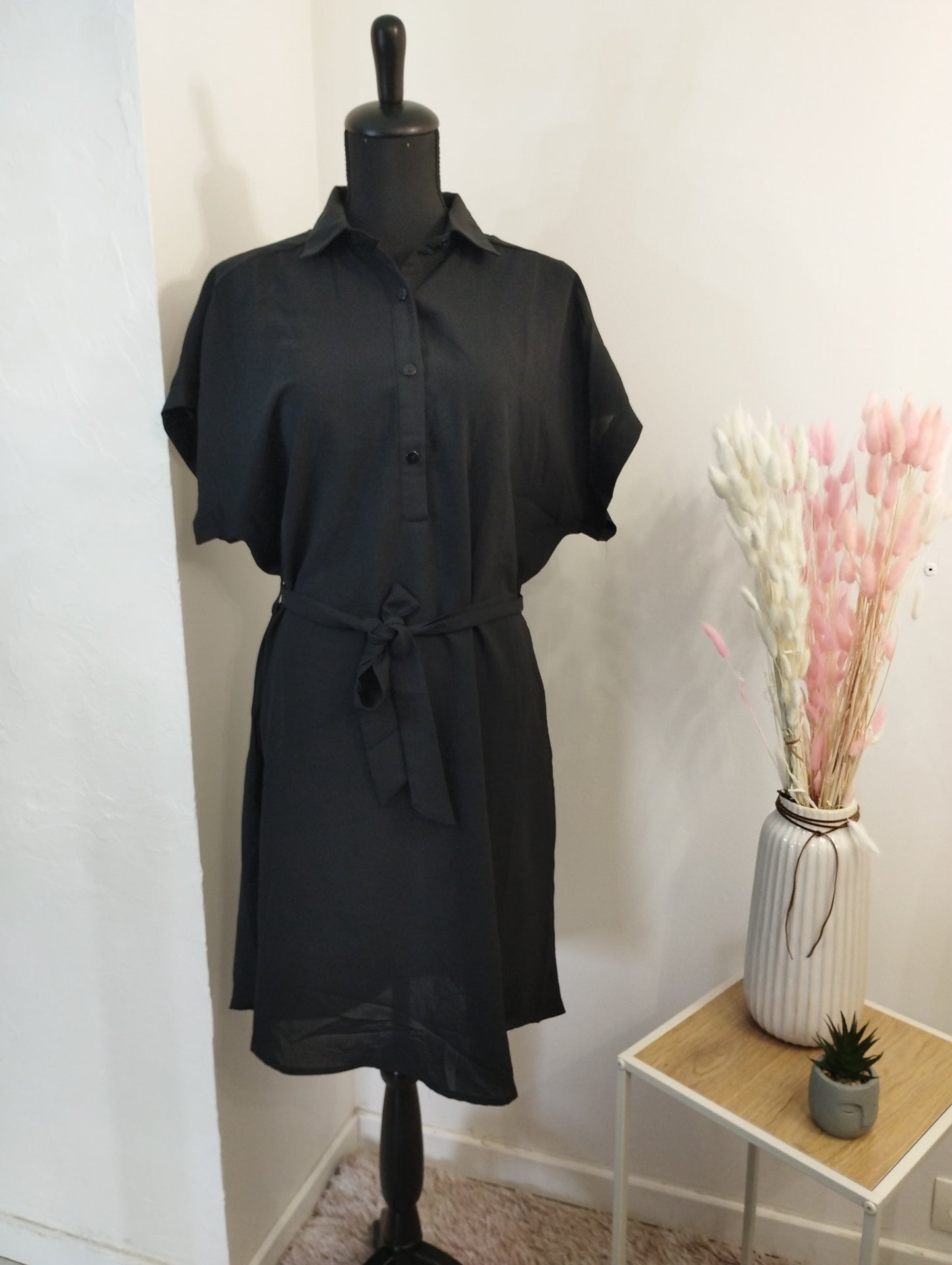 Robe Milano - Mi longue , boutonnée & ceinturée