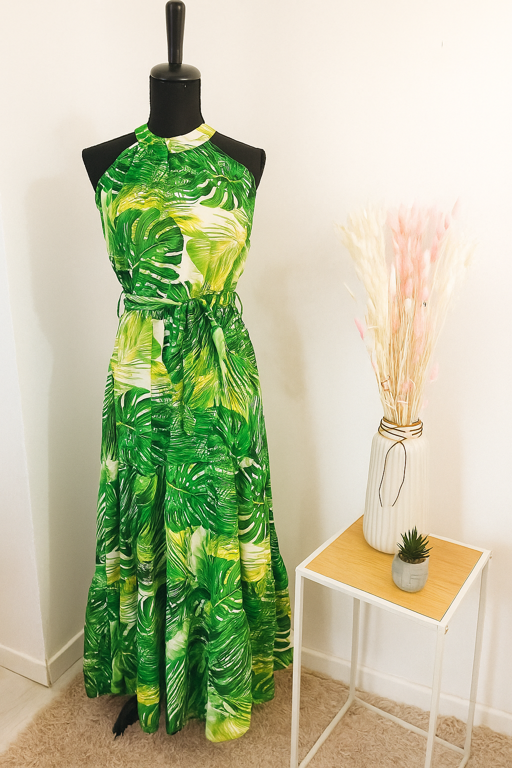 Robe Selva - Longue trapèze à imprimé Tropical