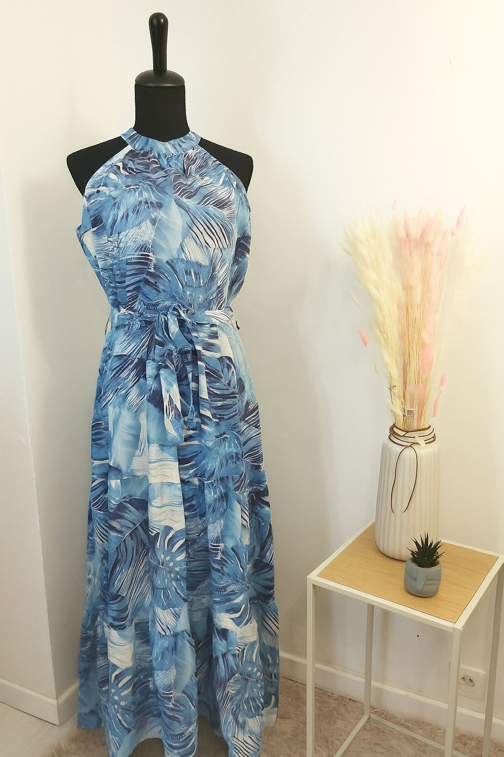 Robe Selva - Longue trapèze à imprimé Tropical