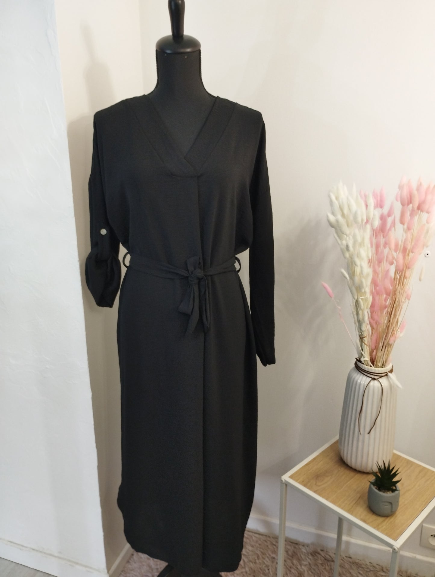 Robe Lounge City - Élégante , fluide & ceinturé