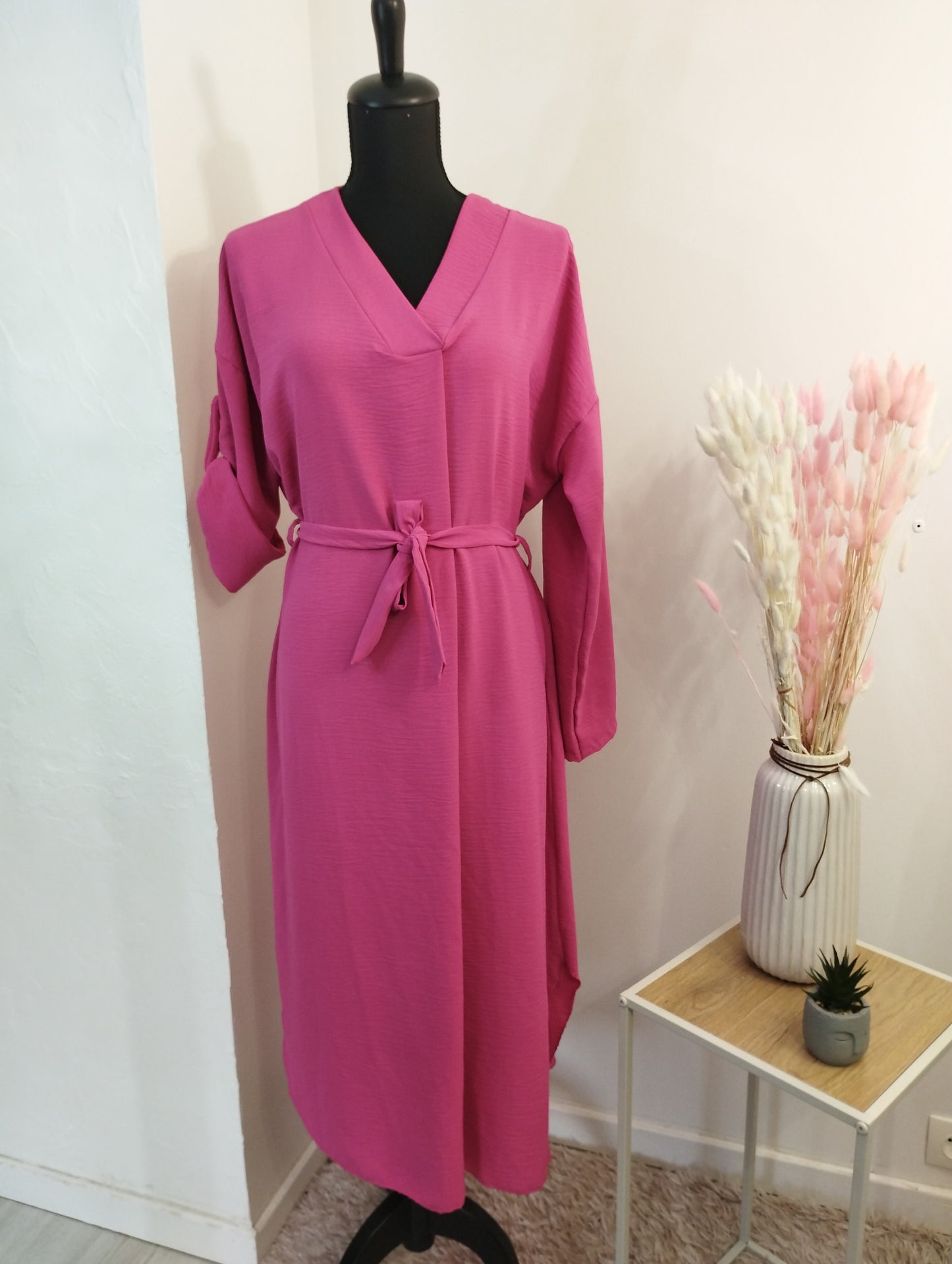 Robe Lounge City - Élégante , fluide & ceinturé