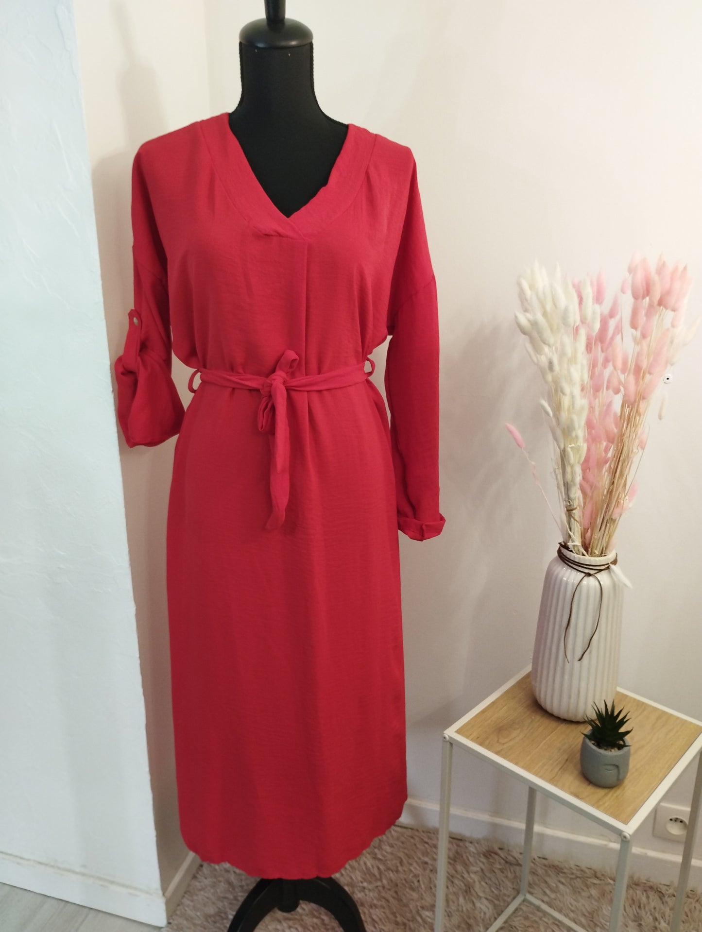 Robe Lounge City - Élégante , fluide & ceinturé